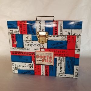 Vintage PORTAFILE Personal File Cabinet Storage Display Office